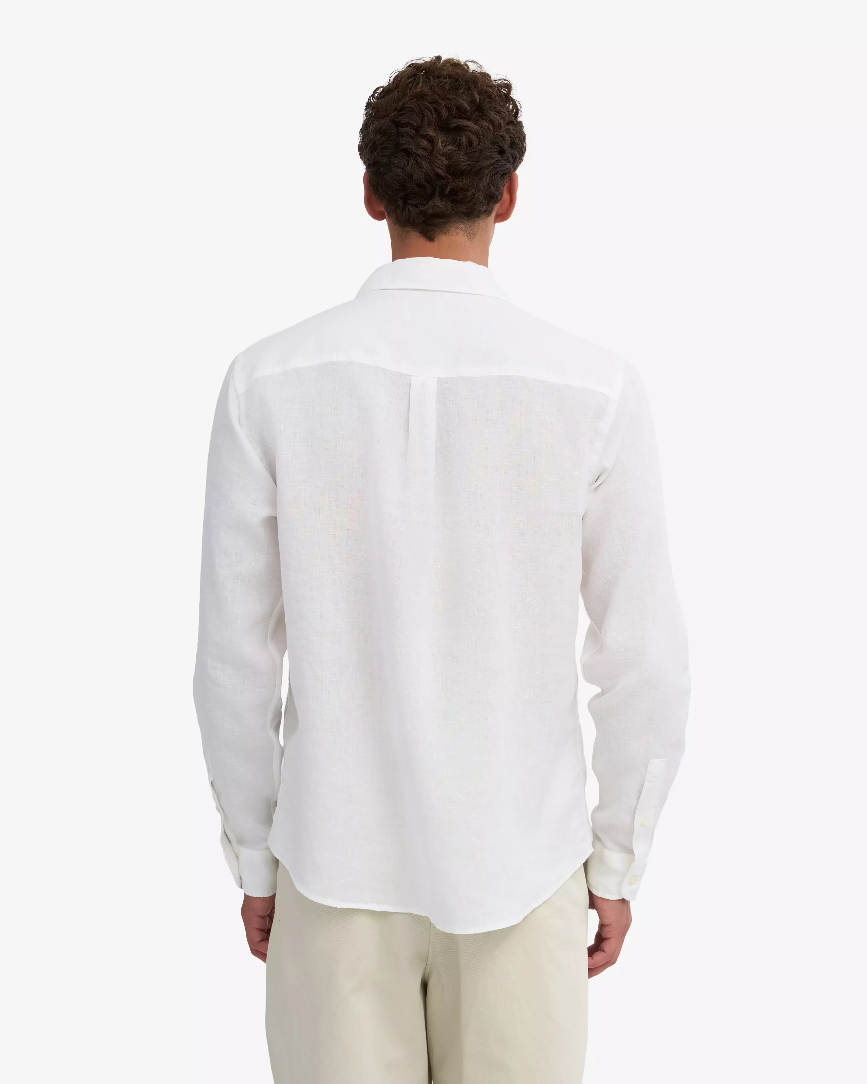 Colorful Standard Optical White Leinenhemd Herren weiss